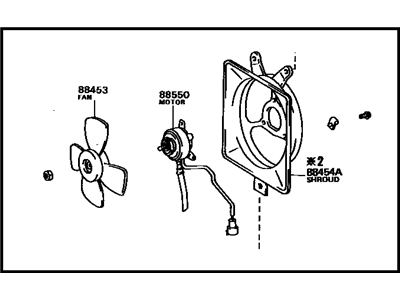 Toyota 88590-32020 SHROUD, Fan Assembly