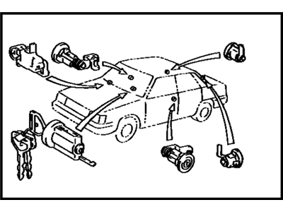 Toyota 69005-32091-06 Cylinder Set, Lock