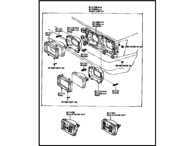 Toyota 81150-80243 Headlamp Assembly