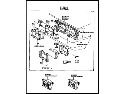 Toyota 81110-80247 Headlamp Assembly