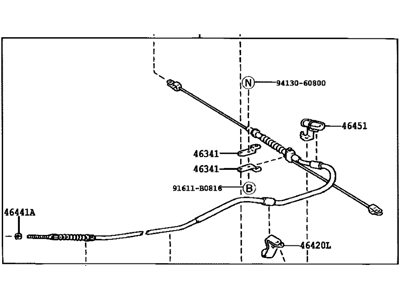 Toyota 46420-0C020 Rear Cable