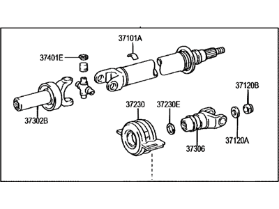 Toyota 37120-0C010 Propeller Intermediate Shaft Assembly