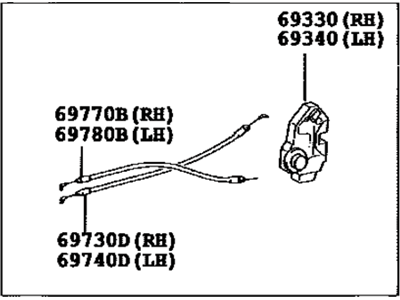 Toyota 69050-0C020 Lock Assembly