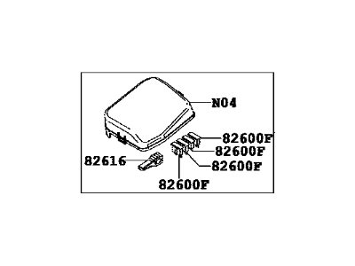 Toyota 82662-WB003 Fuse Box Cover