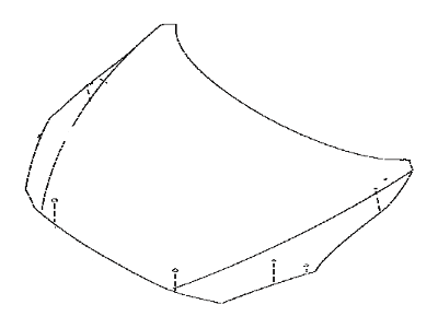 Toyota 53301-WB002 Hood