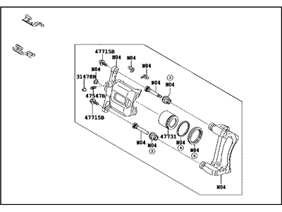 Toyota 47730-WB002 Caliper