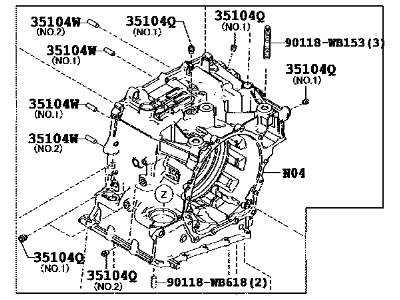 Toyota 35141-WB001 Case, TRANSAXLE