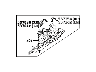 Toyota 53702-WB001 Apron Assembly