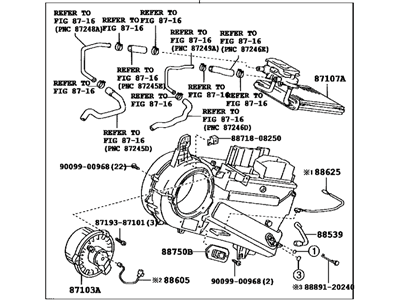 Toyota 87030-08070 Blower Assy, Air Conditioner