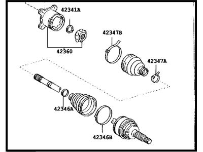 Toyota 42340-08010 Axle Shaft Assembly