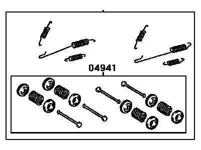 Toyota 04942-04010 Spring Kit, Rear Drum