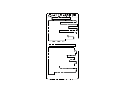 Toyota 74528-08010 Caution Label