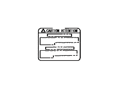 Toyota 74528-08020 Caution Label