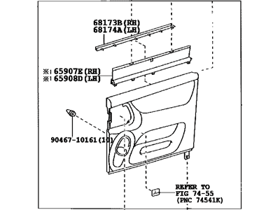 Toyota 67690-08091-B0 Door Trim Panel