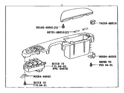 Toyota 74240-AE011-B0 Panel Assy, Front Door Armrest Base, LH