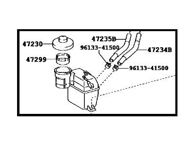Toyota 47220-08030 Reservoir Assembly