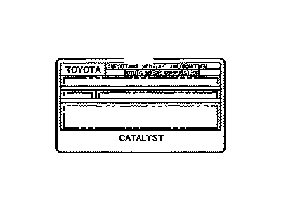 Toyota 11298-31290 Emission Label