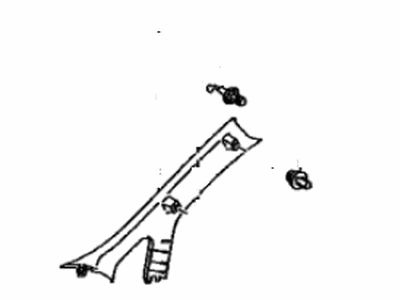 Toyota 62220-47120-B0 Weatherstrip Pillar Trim