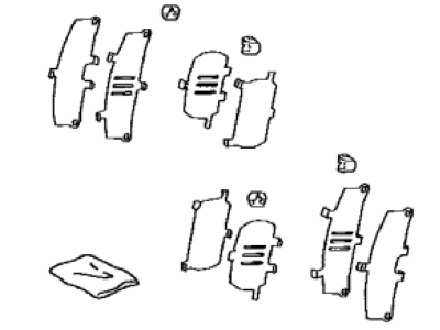 Toyota 04945-12120 Brake Pads Hardware Kit