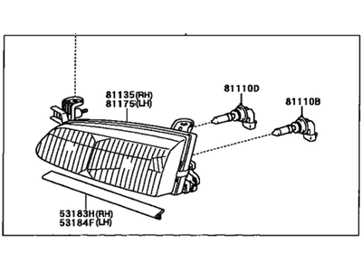 Toyota 81150-AA010 Headlamp Assembly