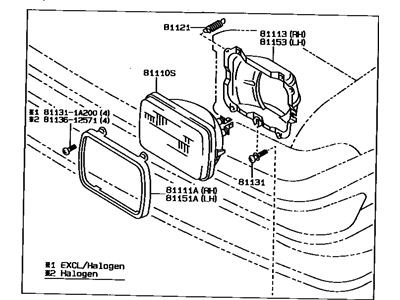 Toyota 81150-17030 Driver Side Headlight Assembly