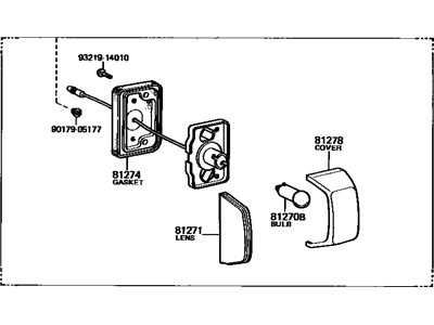 Toyota 81270-19725 License Lamp