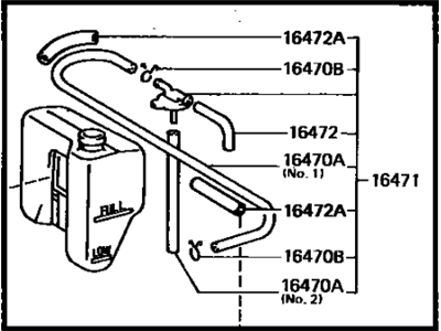 Toyota 16470-42031 Tank Assy, Radiator Reserve