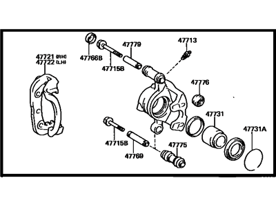 Toyota 47730-14200 Cylinder Assy, Front Disc Brake, RH