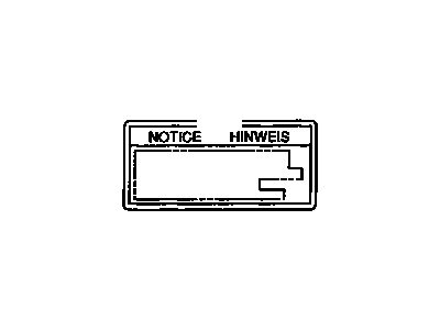 Toyota 11289-28010 Caution Label