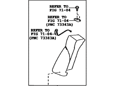Toyota 71540-06090-B2 Back Assy, Rear Side Seat, RH