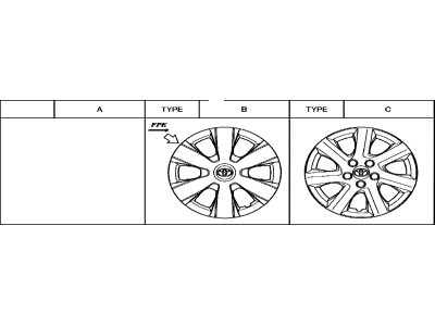 Toyota 42602-06050 Wheel Cover