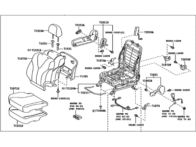 Toyota 71100-06831-B1 Seat Assy, Front RH