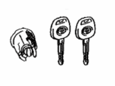 Toyota 69057-12A70 Cylinder & Key Set,