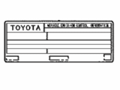 Toyota 11298-24122 Emission Label