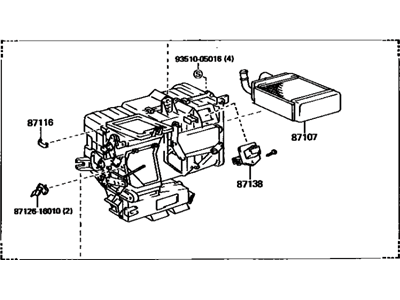 Toyota 87150-16090 Radiator Assy, Heater