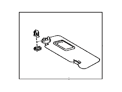 Toyota 74320-06311-B2 Visor Assembly, Left