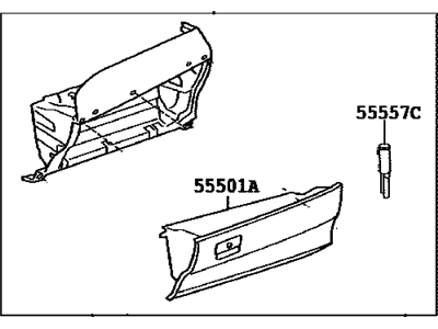 Toyota 55303-06040-B0 Panel Sub-Assy, Instrument, Lower