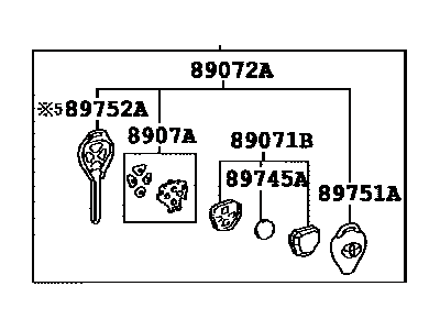 Toyota 89070-06231 Transmitter Assy, Door Control