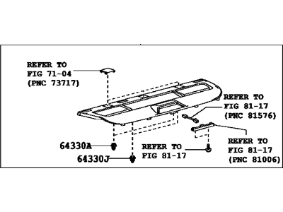 Toyota 64330-06211-B2 Panel Assy, Package Tray Trim