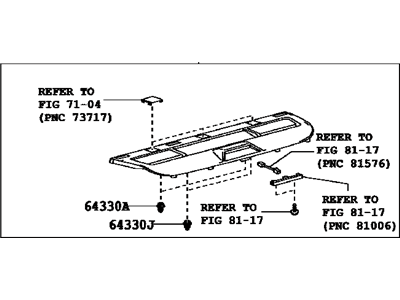 Toyota 64330-06210-B2 Panel Assy, Package Tray Trim