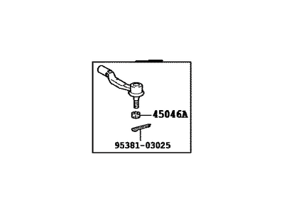 Toyota 45470-09080 Outer Tie Rod