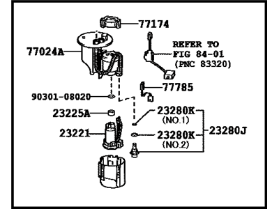 Toyota 77020-12850 Fuel Pump