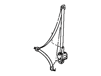 Toyota 73220-60323-A1 Belt & Retractor