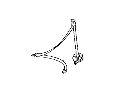 Toyota 73370-60183-A2 Belt Assembly, Rear Seat, Outer LH