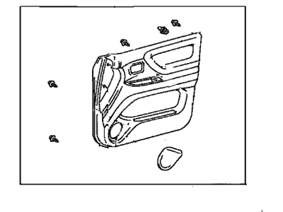 Toyota 67650-60311-B0 Board Sub-Assy, Front Door Trim, RH