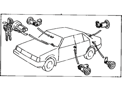 Toyota 69005-12380 Cylinder Set, Lock