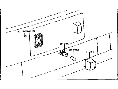 Toyota 81270-12341 Lamp Assy, License Plate