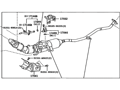 Toyota 17410-37553 Front Pipe