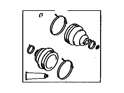 Toyota 04438-10060 Front Cv Joint Boot Kit, In Outboard, Left