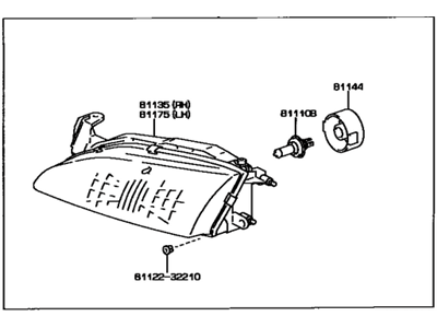 Toyota 81150-16531 Driver Side Headlight Assembly